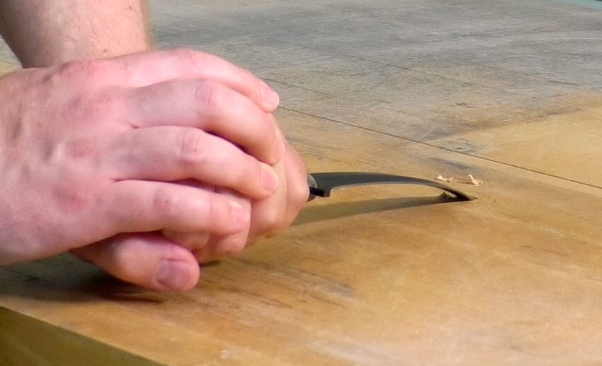 A.G. Russell Sandbox Dagger bending during testing